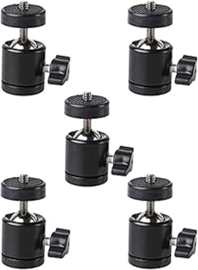 Aputure 5 PCS Mini Ball Head For Camera/Tripod Ballhead Luminum Alloy 360 Degree Rotating